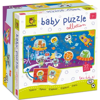 Puzzle Ludattica - Oboustranné puzzle pro nejmenší vesmír - baby puzzle