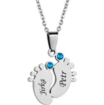 Přívěsek Dětské nožičky Deluxe Swarovski krystaly modré