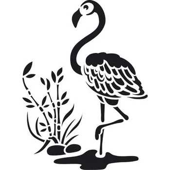 Šablona Plameňák, 20 x 15 cm, plast