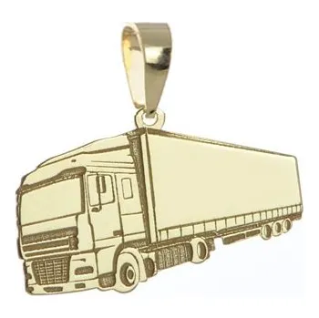 Přívěsek Zlatý přívěšek kamion PA1120ZFV + Dárek zdarma