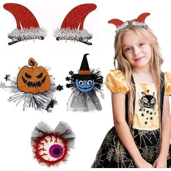 Sportovní čelenka Halloweenské dekorace do vlasů 4 ks