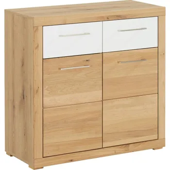 Komoda Komoda divoký DUB masiv/bílá matná MDF - BERLIN BERLIN-S01-2B