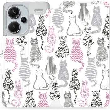 Pouzdro na mobilní telefon Flipové pouzdro Mobiwear - Xiaomi Redmi Note 13 Pro Plus 5G - MX01S Kočičí zádíčka (Knížkové flip pouzdro, obal, kryt na mobil Xiaomi Redmi Note 13 Pro Plus 5G - MX01S Kočičí zádíčka, materiál Umělá kůže + TPU - ochrana 360°, stojánek, silikonová vanička,