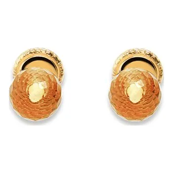 Náušnice Šroubovací náušnice kuličky s citrínem IZ28150 + dárkové balení LUXUS zdarma