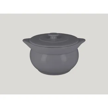 Polévková mísa RAK Porcelain RAK Chef's Fusion terina na polévku s víkem 115 cl, šedá | RAK-CFST15GY