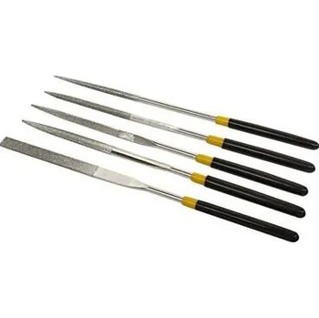 PRO Technik pilníky na kov jehlové 160*4mm diamantové, 5ks PID25