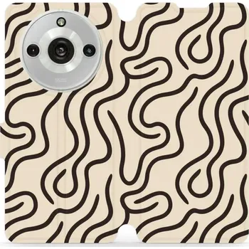 Pouzdro na mobilní telefon Flipové pouzdro Mobiwear - Realme 11 Pro Plus - VA60S Linky (Knížkové flip pouzdro, obal, kryt na mobil Realme 11 Pro Plus - VA60S Linky, materiál Umělá kůže + TPU - ochrana 360°, stojánek, silikonová vanička, magnetické zavírání)