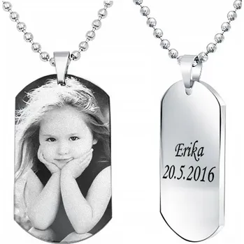 Přívěsek Cinanka Chromovaný přívěsek s řetízkem Tag