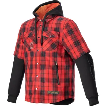 Moto bunda Košile MO.ST.EQ TARTAN, ALPINESTARS (červená/černá) 2026 XL