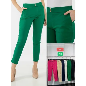 Kalhoty do gumy 7/8 Freesia Paris L162 barva: zelená, velikost: S