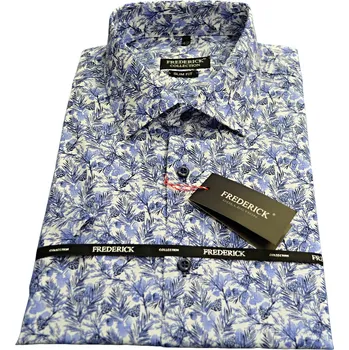 Pánská košile Pánská košile s krátkým rukávem - střih SLIM - vzor F585 - 36