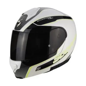Helma na motorku Moto přilba SCORPION EXO-3000 AIR STROLL pearl bílo/černo/neonově žlutá XS