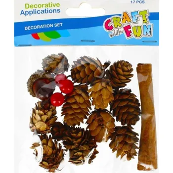 Craft with Fun DEKORACE DEKORACE PŘÍRODNÍ BOROVICE AKC 17KS CF PBH