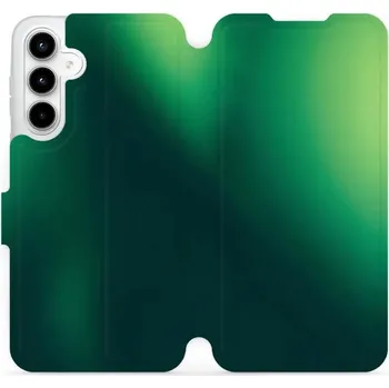 Pouzdro na mobilní telefon Flipové pouzdro Mobiwear - Samsung Galaxy A35 5G - VP61S Zelený odstín (Knížkové flip pouzdro, obal, kryt na mobil Samsung Galaxy A35 5G - VP61S Zelený odstín, materiál Umělá kůže + TPU - ochrana 360°, stojánek, silikonová vanička, magnetické zavírání)