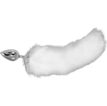 Anální kolík Kolík anální DP JEWELLERY s bílým OCASEM - s kupónem KUP15 cena 373 Kč + extra diskrétní expedice