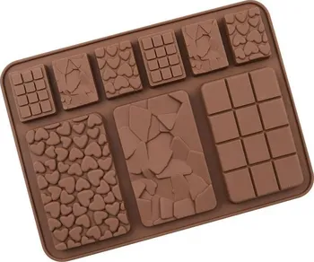 Cakesicq Silikonová forma na mini čokolády hnědá