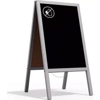 Allboards, Reklamní áčko šedé barvy s křídovou tabulí 118x61 cm, PK96GREY