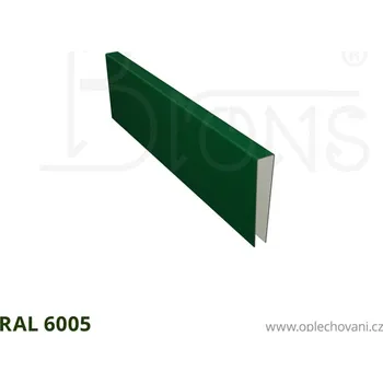 Střešní lemovaní U - profil rš 120 tmavě zelená
