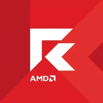 Nálepka štítek pro notebook PC AMD Radeon 20x20mm (Krycí - přesáhne většinu starých štítků na notebooku)
