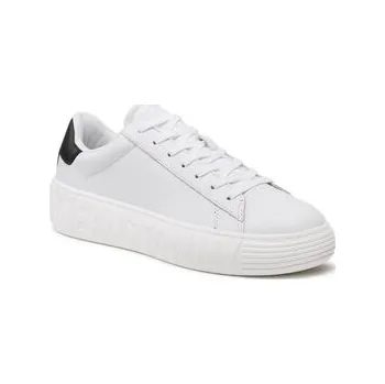 Pánská obuv Kožené tenisky Tommy Jeans LEATHER OUTSOLE EM0EM01159 bílá 00X, EUR 45