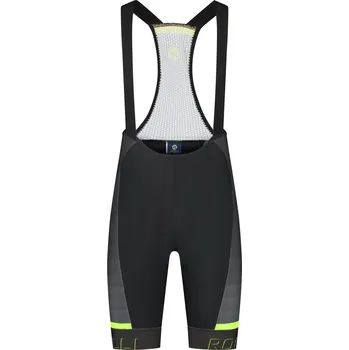 Cyklistické kalhoty Cyklistické kraťasy Rogelli HERO II s gelovou výstelkou, černo-šedo-reflexní žluté Velikost: XL