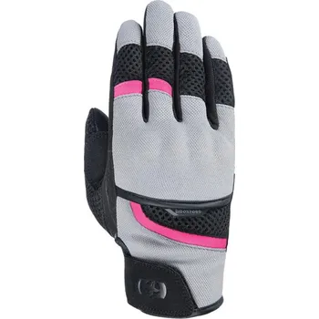 Moto rukavice Rukavice BRISBANE, OXFORD, dámské (šedá/růžová/černá) S