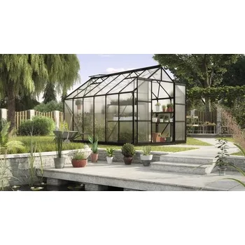 Skleník Skleník Vitavia Uranus 9900 polykarbonát 4 mm 257 x 383 cm černý