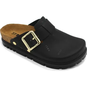 Dámská zdravotní obuv Leon 6000 Dámské korkové pantofle na platformě - Černá Velikost: 37