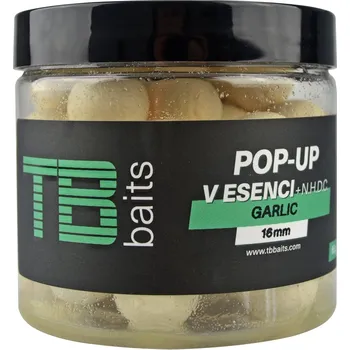 Nástraha TB Baits Plovoucí Boilie Pop-Up White Garlic + NHDC 65 g - 16 mm