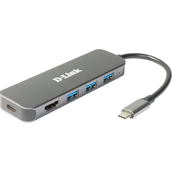 D-Link 5-in-1 USB-C Hub with HDMI/Power Delivery DUB-2333