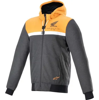 Moto bunda Bunda CHROME STREET HOODIE HONDA kolekce, ALPINESTARS (černá/šedá/oranžová) M