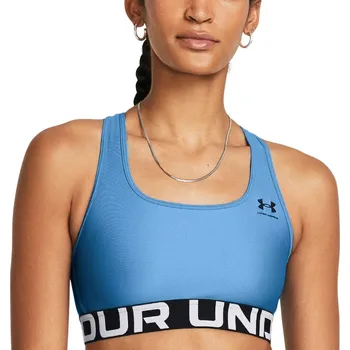 Souprava dámského spodního prádla Podprsenka Under Armour UA HG Authentics Mid Branded-BLU 1383544-444 Velikost XS