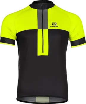 cyklistický dres Etape Face M černý/žlutý fluo