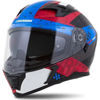Helma na motorku Přilba Integral 3.0 DRFT, CASSIDA (modrá perleť/červená/černá/bílá, plexi s přípravou pro Pinlock) 2XL