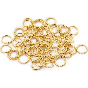 Ozdoba do vlasů Kroužky 100ks zlaté (8mm)