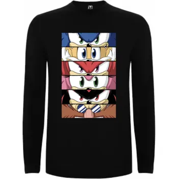 Tričko s dlouhým rukávem Ježek Sonic Barva: černá, Velikost: 134/140 - 9/10 let