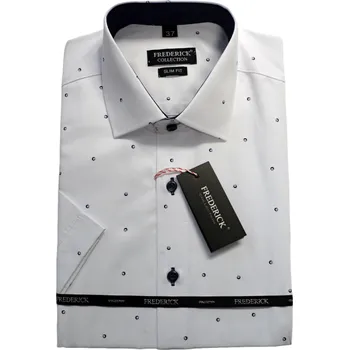 Pánská košile Pánská košile s krátkým rukávem - střih SLIM - vzor F590 - 40