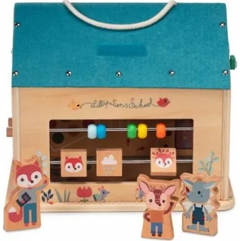 Hračka pro nejmenší Lilliputiens - domeček s aktivitami - Moje první škola