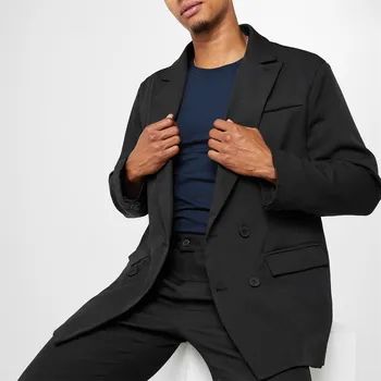 Dámské sako dvouřadé sako MENNACE - BLACK - (pomačkané, nutno vyžehlit) SLEVA! - M 36 (46) (Mennace Double Breasted Suit Jacket)