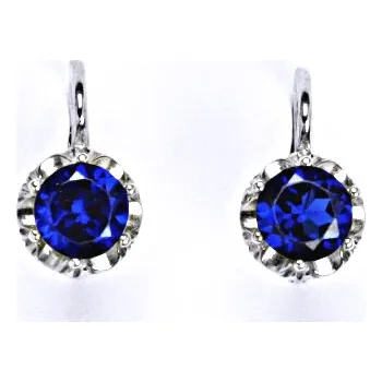 Náušnice Stříbrné náušnice spinel zirkon - NK1429 (Stříbrné náušnice se zirkonem 6 mm)