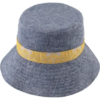 Klobouk Fiebig - Headwear since 1903 Bucket hat - letní modrý lněný klobouk - Fiebig 1903 Velikost: 58 cm