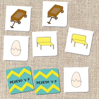 Pexeso Oskola Pexeso - výslovnost hlásek V F