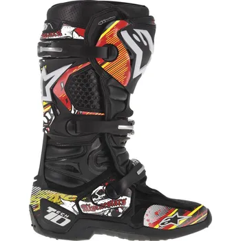 Moto obuv Sada polepů pro boty TECH 10 model 2014 až 2018, ALPINESTARS (červená/bílá/žlutá) 7-10/40