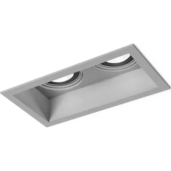 Wever & Ducré Dvojitá vestavná bodovka Plano 2.0 LED Barva: Stříbrná, Teplota chromatičnosti: 2700 Kelvinů, Úhel vyzařování: 15° 118641S3