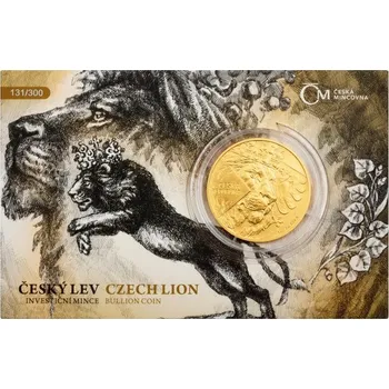Česká mincovna - 2024 - Zlatá mince 50 NZD Český lev - 1 Oz - Standard - číslováno - orientační cena - 31.1 g