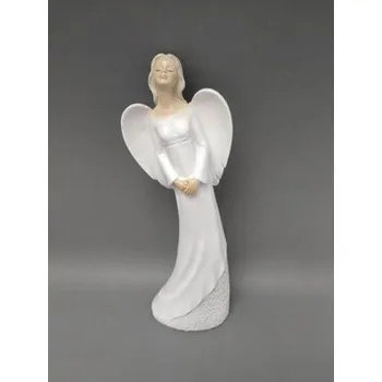 Vánoční dekorace Anděl bílý 30cm