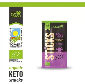 Sušené maso Cherky bio hovězí tyčinka s příchutí Teriyaki 25 g