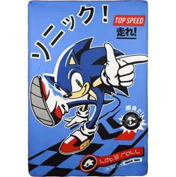 Modrá chlapecká deka Sonic Velikost: ONE SIZE