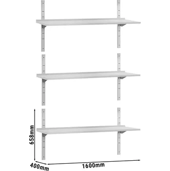 Vinotéka G.Gastro Nástěnné police ECO - 1,6 m - se 3 policemi