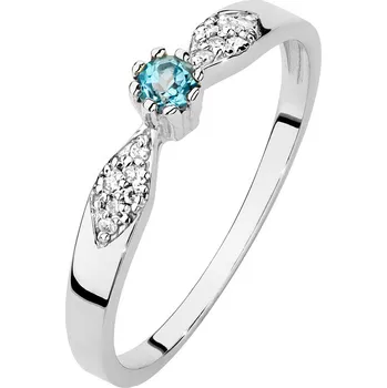 Hodinky Prsten Bonore - Bílé Zlato 585 - Topaz 0-15Ct ct 126573